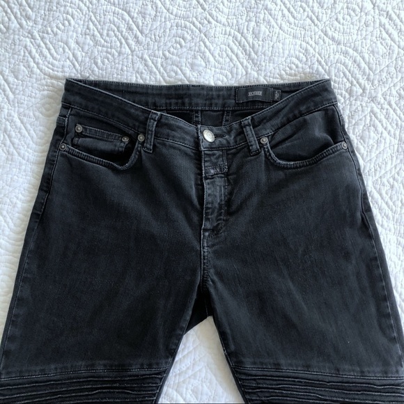 CLOSED Black Moto Skinny Jeans Made In Italy - Picture 4 of 10